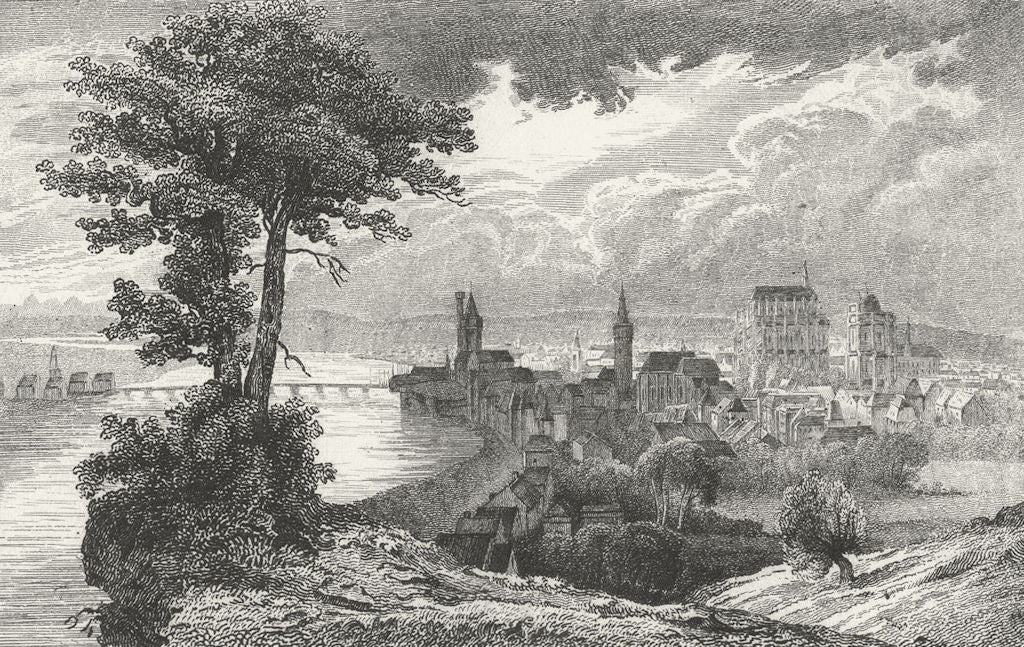GERMANY. Cologne. (Koln). Bell Fullarton 1834 old antique print picture